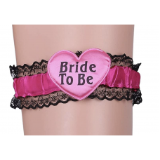 Garter - Bride to Be Pink with Black Writing